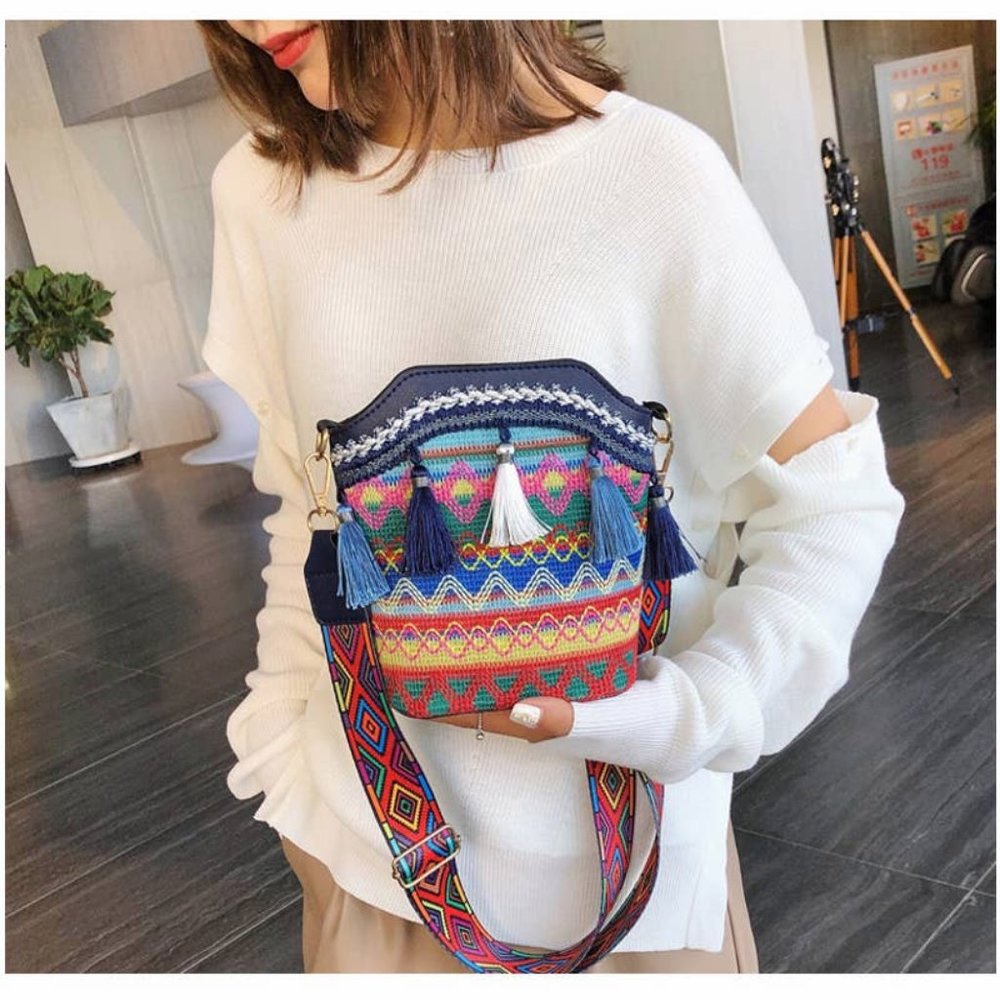 Ethnic bag handbag belt bag bucket bag crossbody bag